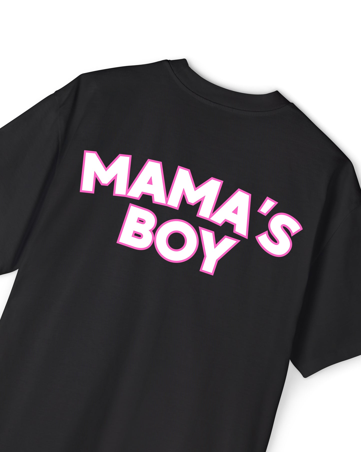 MAMA'S BOY - Black T shirt
