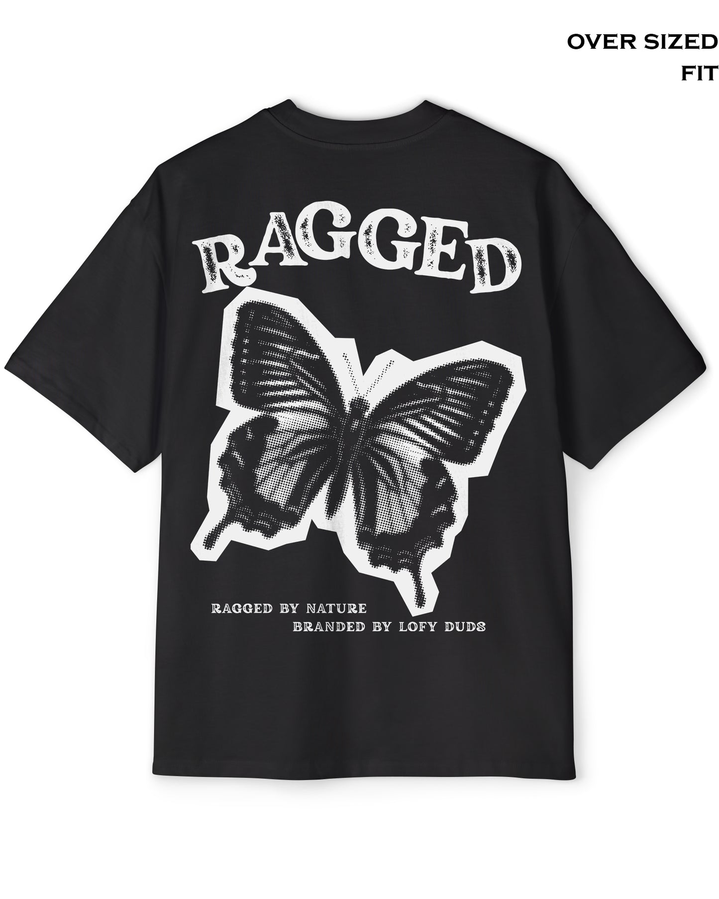 RAGGED-Black T shirt