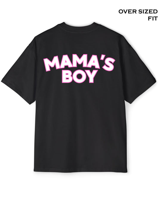 MAMA'S BOY - Black T shirt